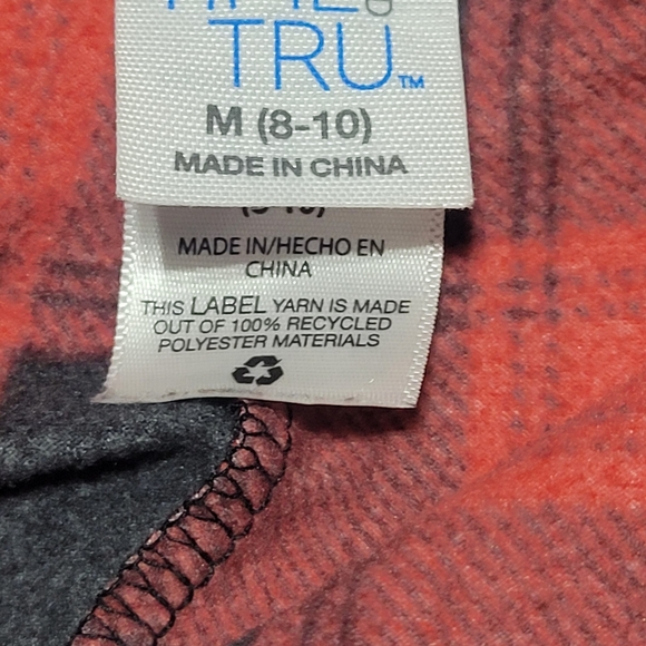 Time and Tru Red and Black Plaid Leggings - Picture 2 of 3